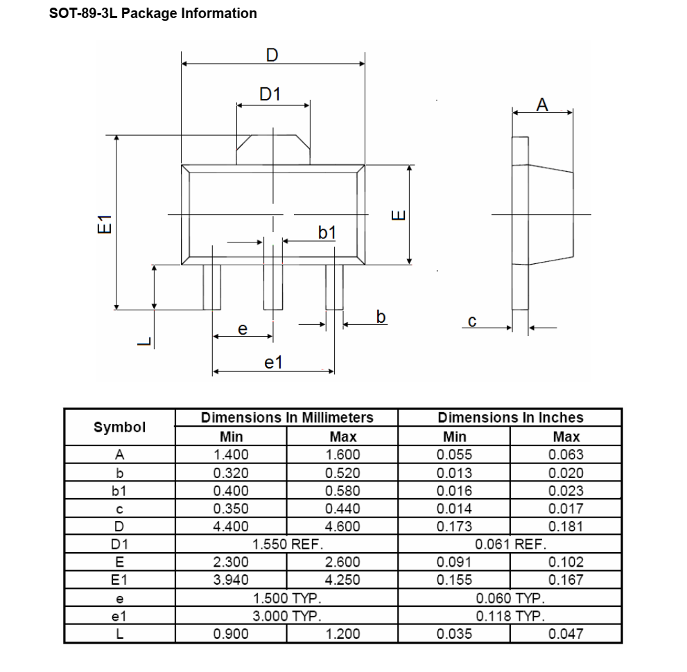 全新正品NCE6003M品牌新洁能SOT89-3封装