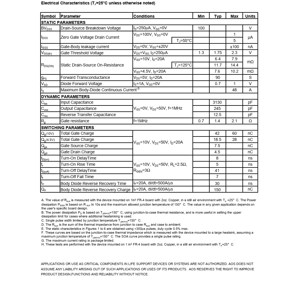 AON6226封装DFN5*6品牌美国万代，质量可靠