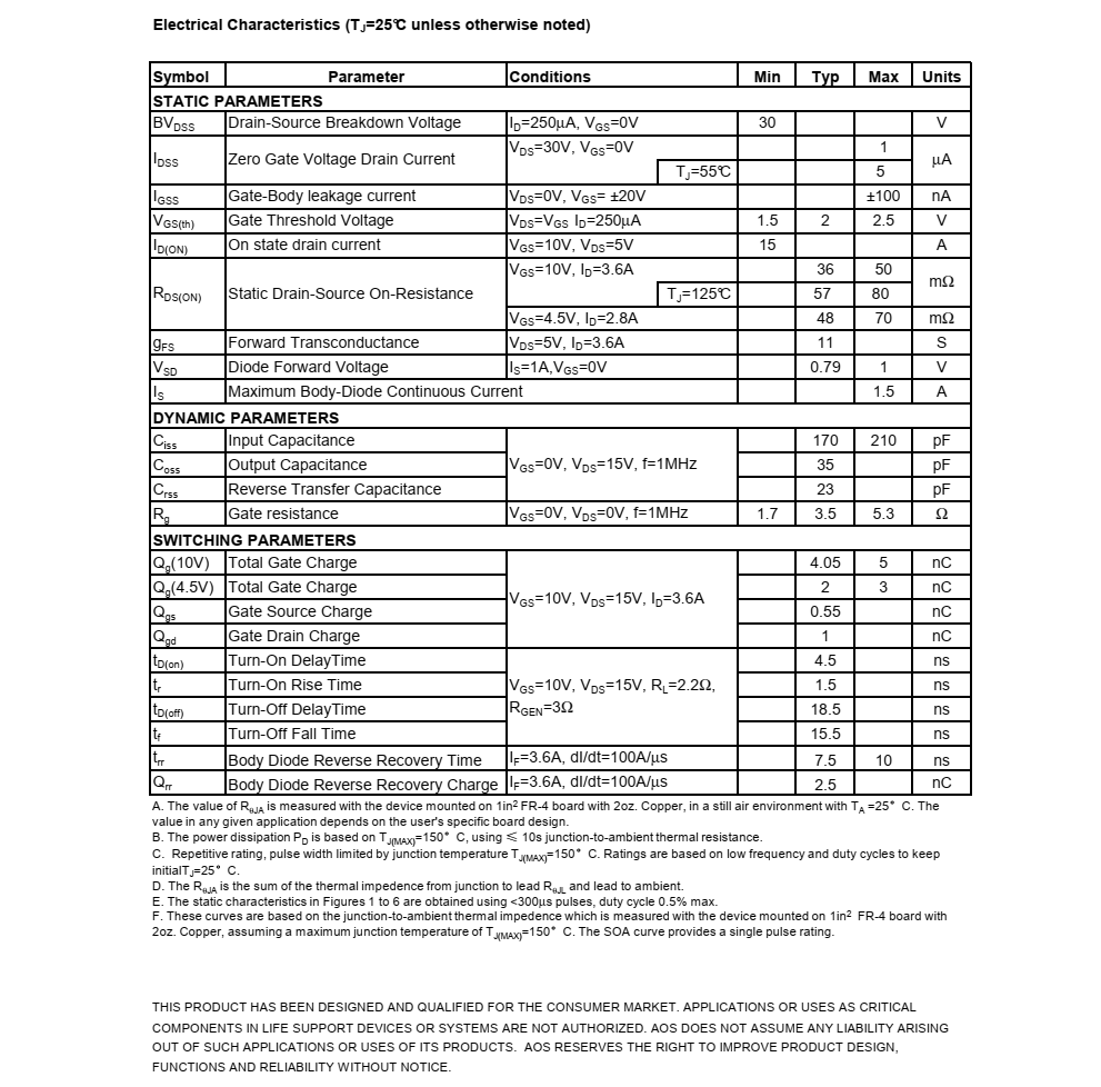 AO3406封装SOT23-3品牌美国万代，原厂技术支持