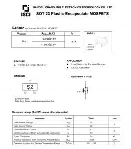 原装CJ2302品牌长电SOT23-3封装，质量可靠