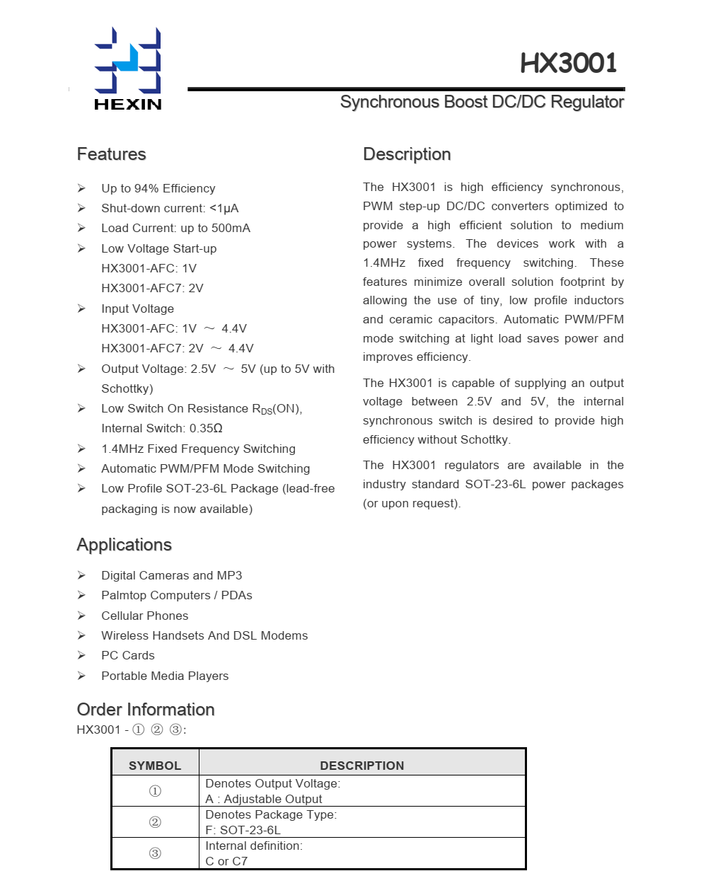 f_6093702ed3a0e66a045a86d8f542b663.png HX3001禾芯微SOT23-6封装,原厂技术支持