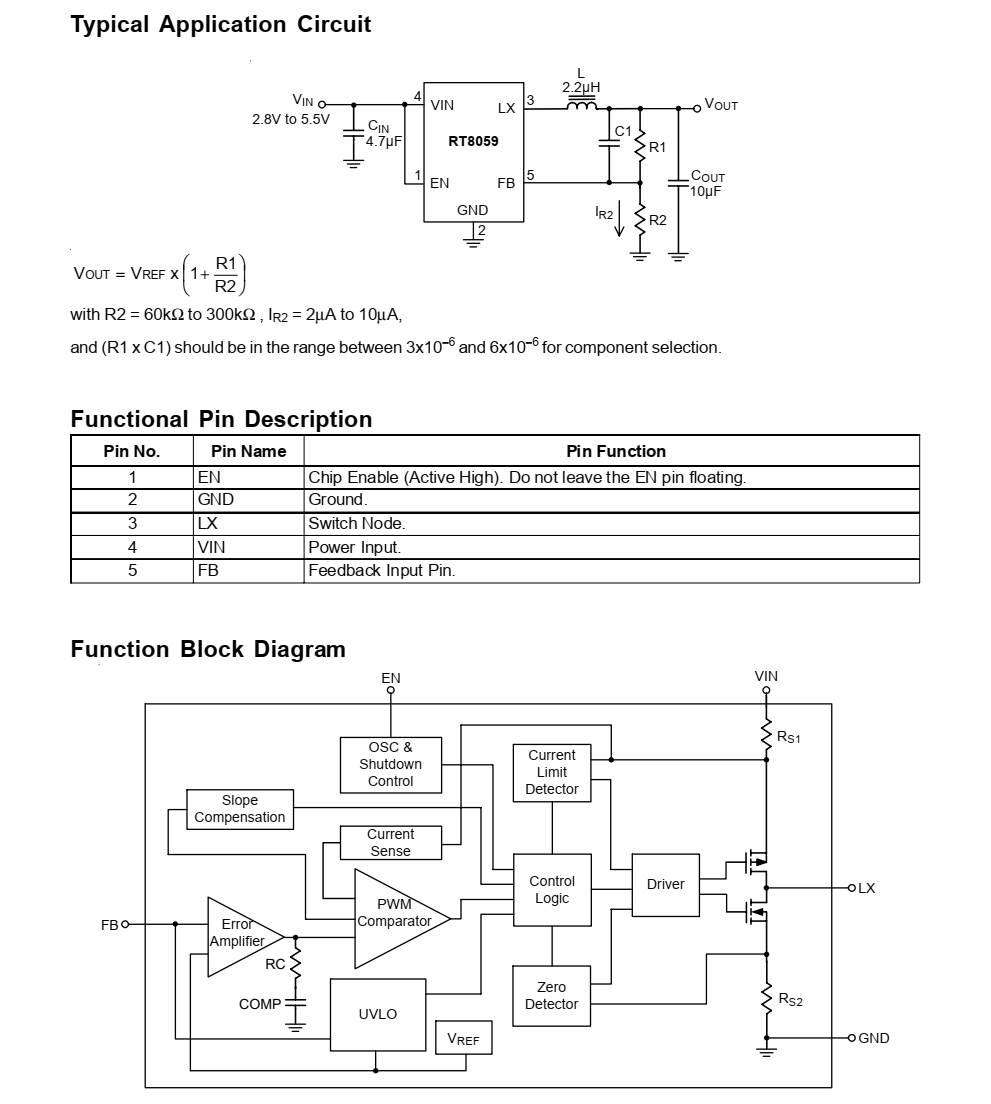 RT8059GJ5封装SOT23-5品牌台湾立锜，原厂技术支持