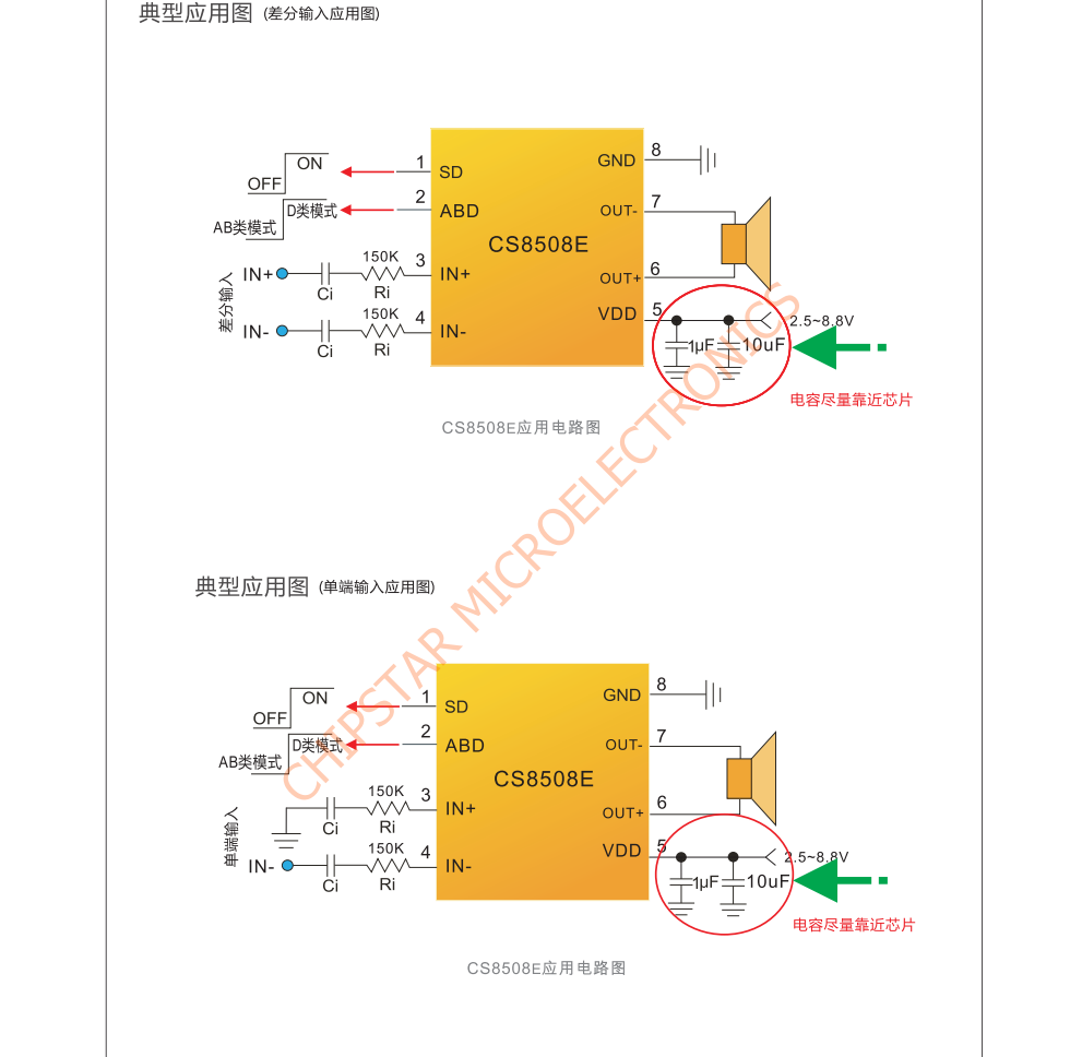 原装供应CS8508E封装SOP8品牌智浦欣微，原厂技术支持