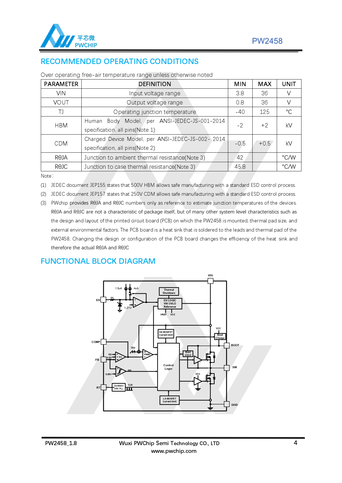 代理PW2458，原装现货，是5A同步降压转换器，具有宽输入电压