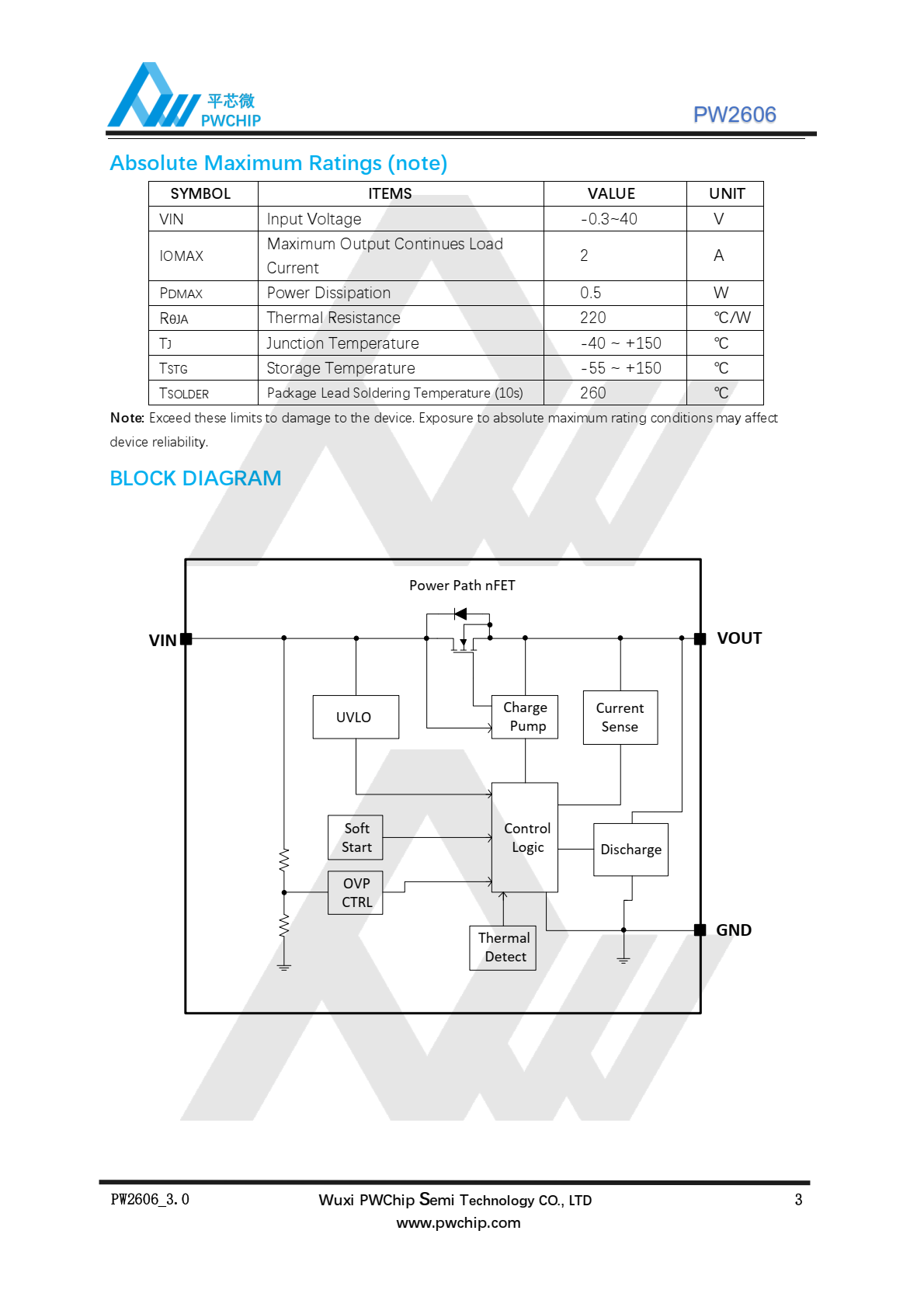 代理PW2606，前端过电压和过电流保护装置，满足了过热保护停机和自动恢复功能