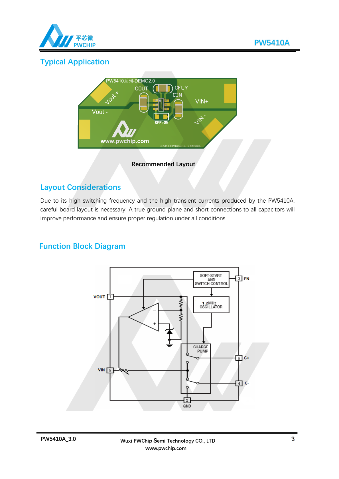 代理PW5410A原装现货，一种低噪声、恒定频率（1.2MHz）开关电容器倍压器。