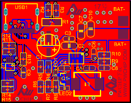 PD/QC 充电器 5V-12V 给单节锂电池 2A 充电方案 PW4000 17号