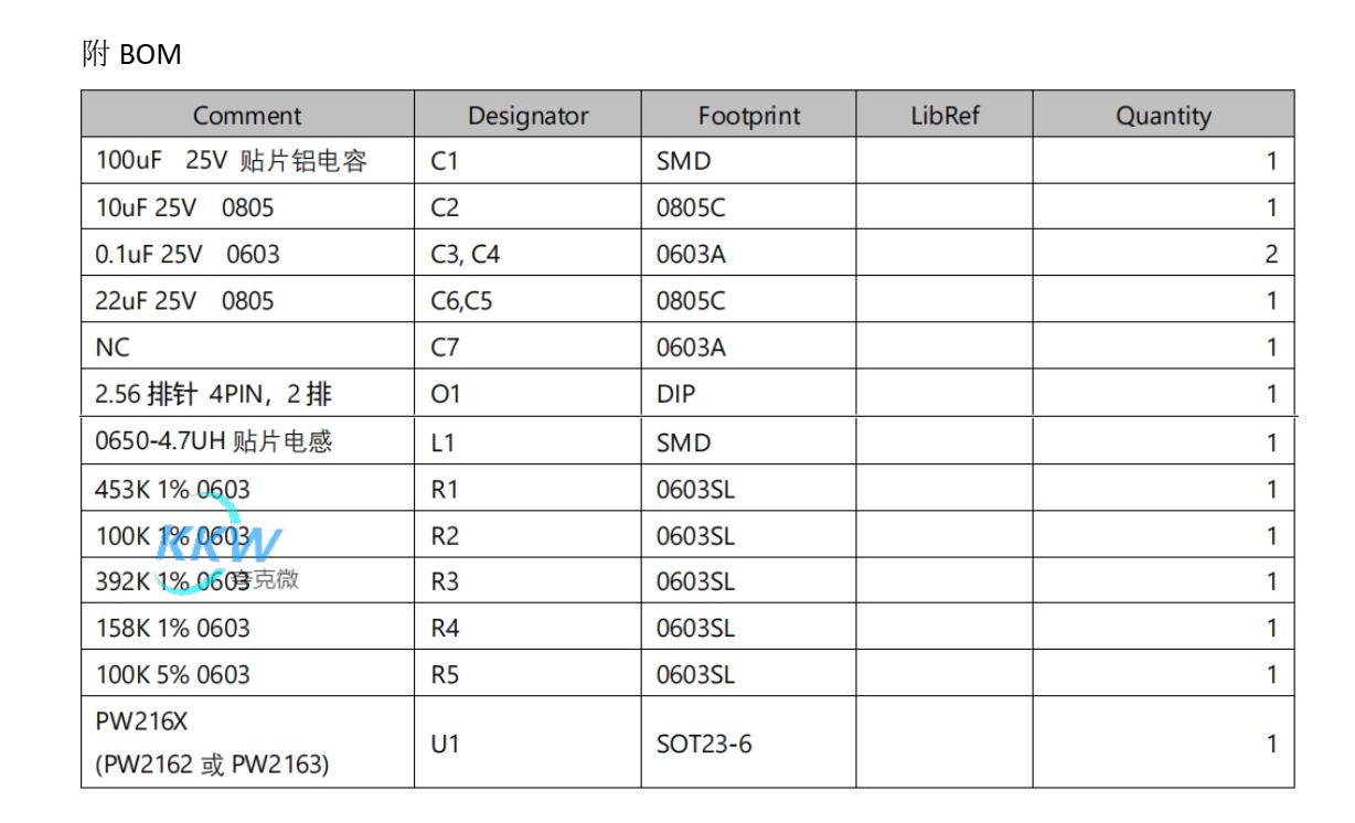 44号电压降低转换板PW2162输入电压范围为 4V 到 12V