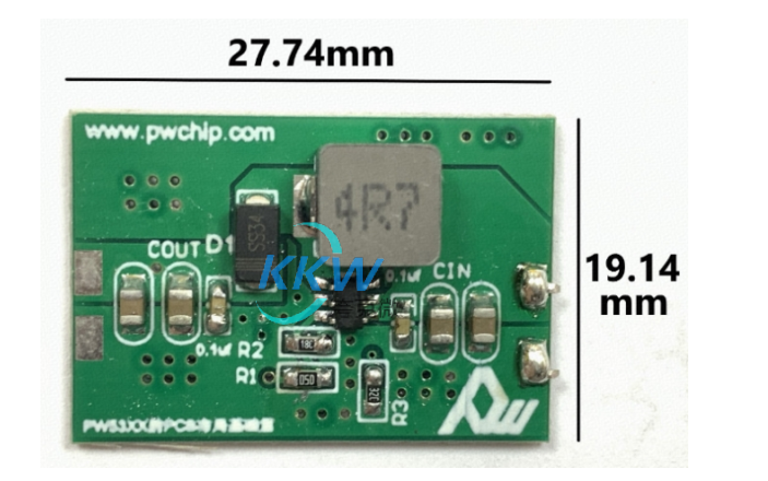 3V-5V 升压 12V0.4A 电路板， PW5300  72号