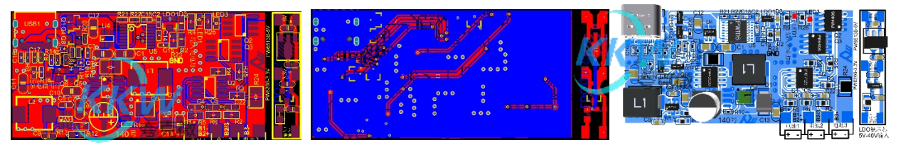 三节串联锂电池充放电板,5V2A 输入和输出同 USB C 口 140号