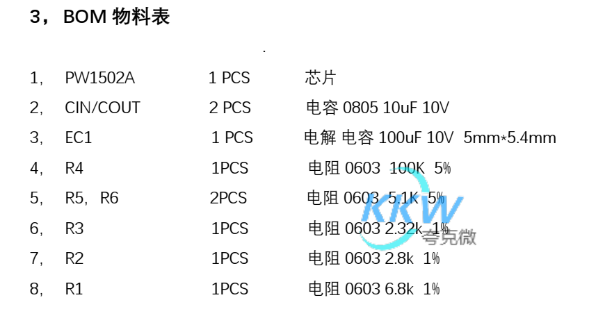 5V 输入 USB 限流芯片模板 PW1502A， 0.5A-1.5A 带输出短路保护 151号