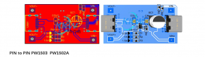 耐压 32V， 5V 输入限流和过压保护芯片模板 PW1515， 0.5A-1.5A 154号