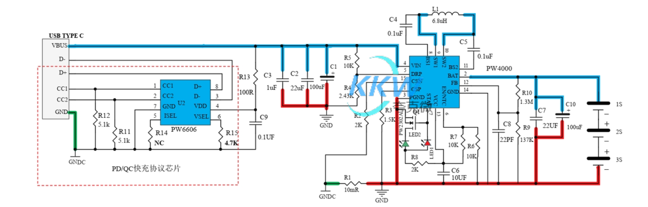 f_211bd264b51126453ceb56eafbb44894.png PD 和 QC 快充充电器 2A 给三节 12.6V 锂电池充电芯片方案 PW4000 136号