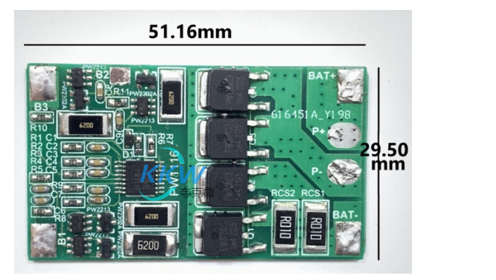 四节串联锂电池保护方案板， 20A 过流，带电池均衡电路 143号