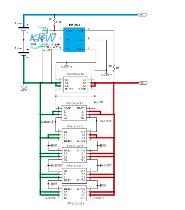 f_9385115f2dad457e190ae830138d15fc.png 两节串联锂电池保护方案板, 10A 过流, 146号